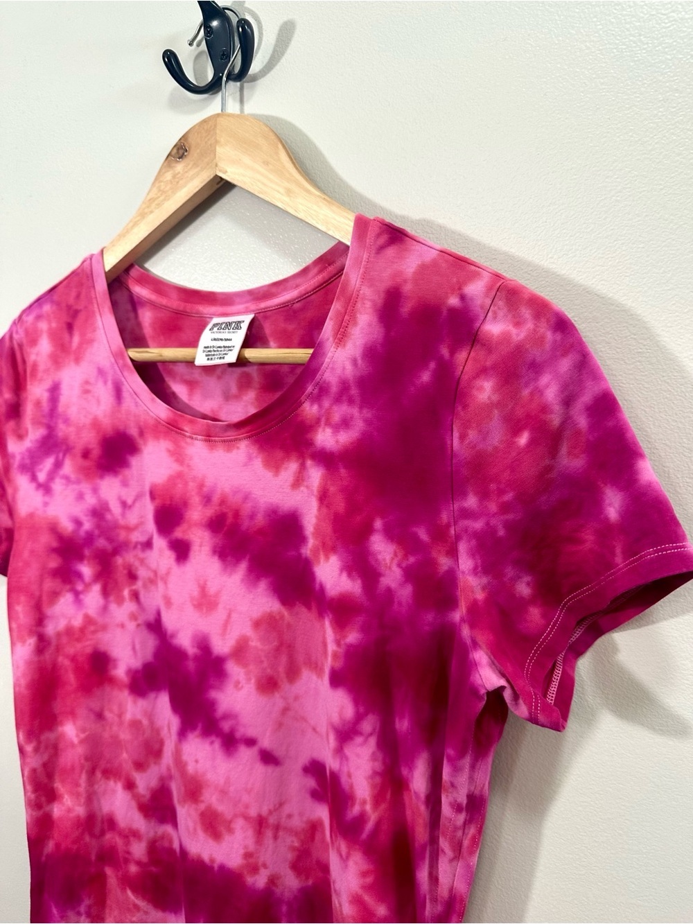 PINK Victoria's Secret Pink Tie-Dye Ruched Mini Dress Size L - Picture 5 of 7